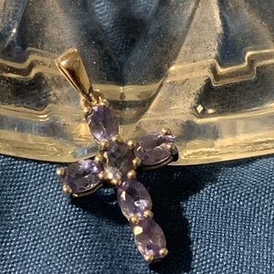 Tanzanite cross pendant